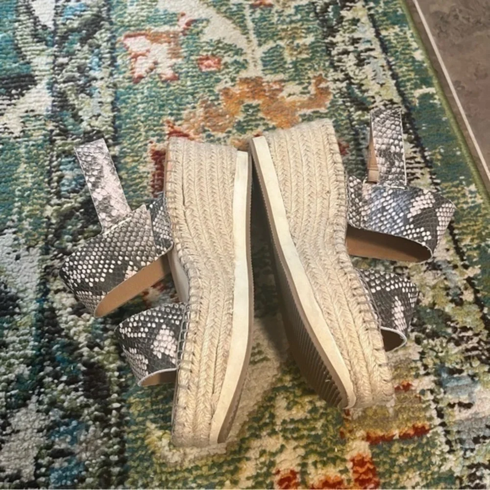 Dolce Vita Snake Print Espadrille Platform Sandals Size 8.5